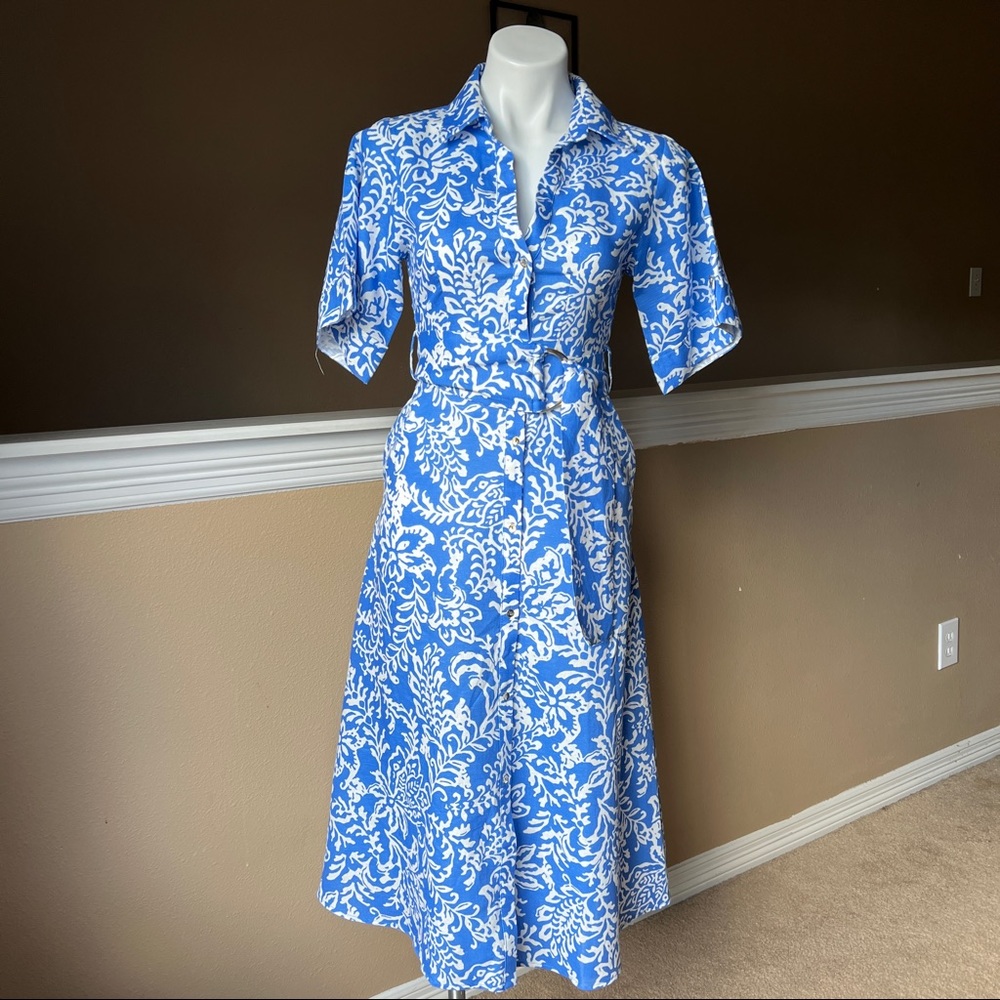 ZARA LINEN BLEND PRINTED SHIRTDRESS | 8127/343 |